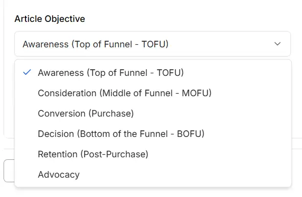 article objectives keywordly.ai