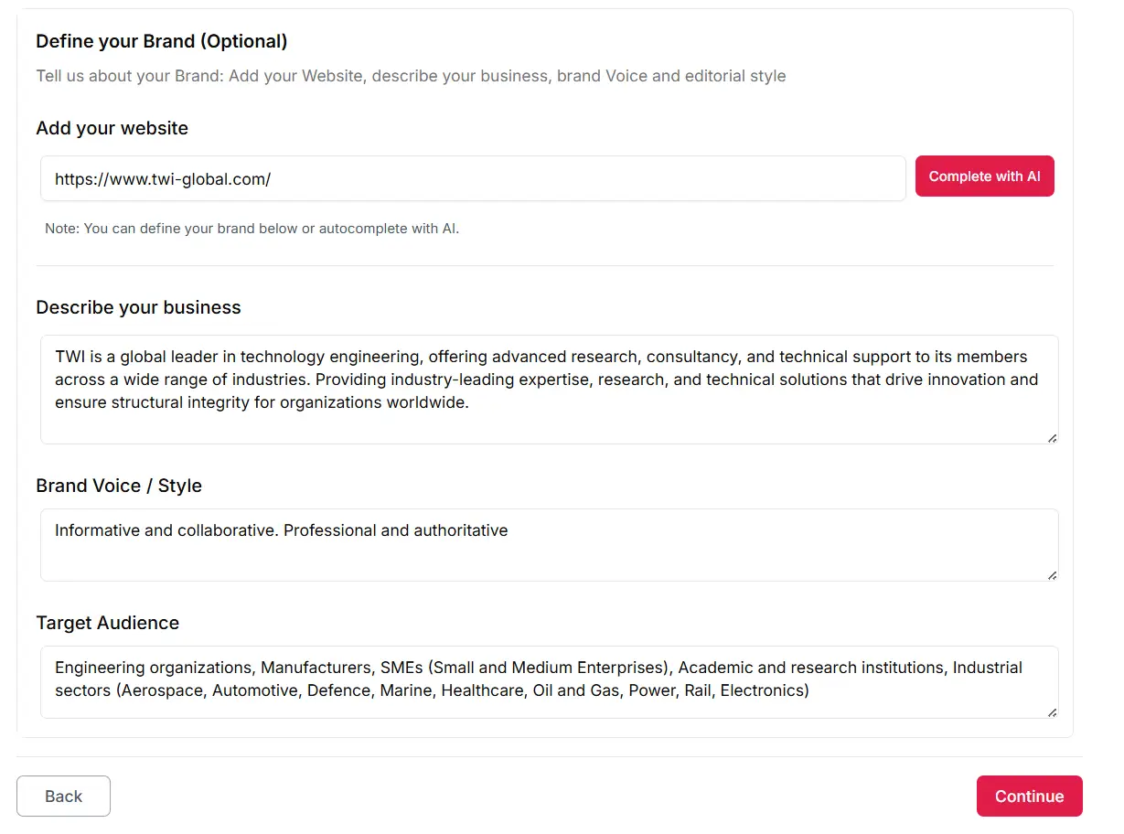 brand voice keywordly.ai 