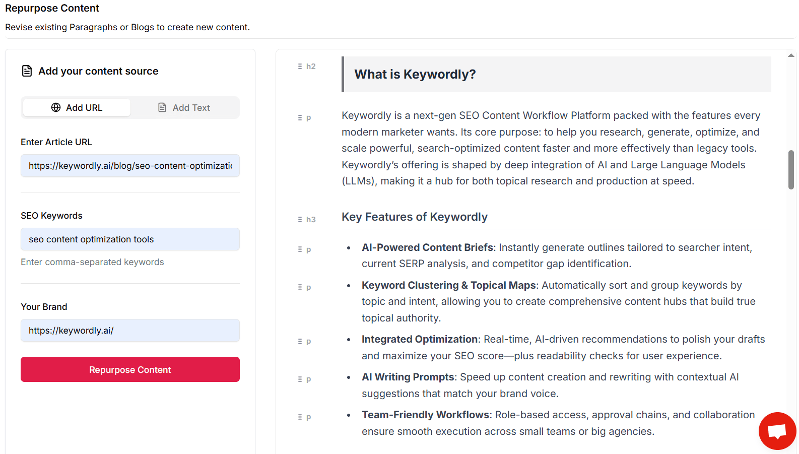 keywordly repourpose content-min