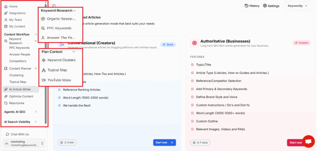 content workflow highlight